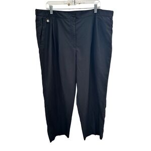 Lizgolf Kylie Black Golf Pants Womens 20W Straight‎ Leg Polyester Trousers